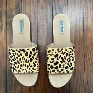 Steve Madden animal print slides